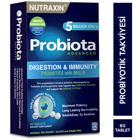 Nutraxin Probiota Advanced 60 Tablet Probiyotik Takviyesi - 1