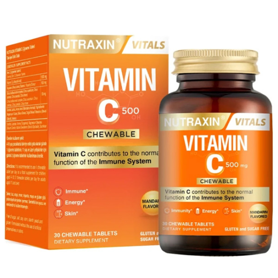 Nutraxin Vitamin C 500 mg 30 Çiğneme Tablet - 1