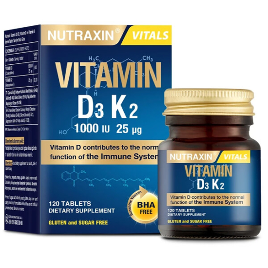 Nutraxin Vitamin D3 K2 1000 IU 120 Tablet - 1