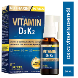 Nutraxin Vitamin D3K2 Sprey 30 ML D3 K2 Vitamini - Nutraxin