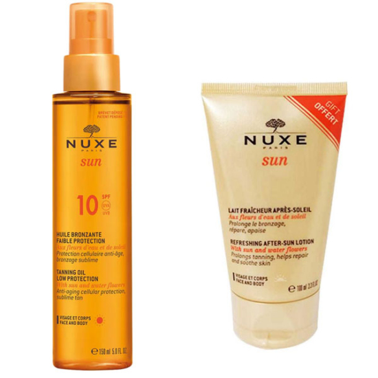 Nuxe Sun Tanning Oil SPF 10 150 ML + Nuxe Refreshing After Sun Lotion 100 ML - 1
