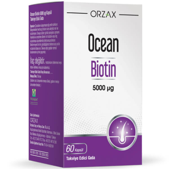 Orzax Ocean Biotin 5000 ug 60 Kapsül - 1
