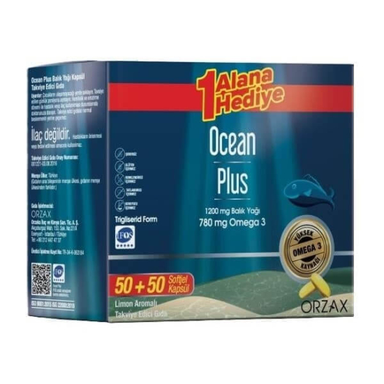 Orzax Ocean Plus Omega 3 1200 Mg 100 Soft Jel - 1