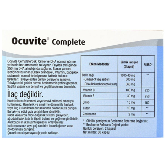 Ocuvite Complete 60 Kapsül 2li Paket Lutein Göz Vitamini - 3
