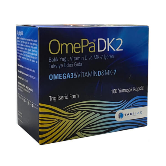 Omepa DK2 Omega 3 Vitamin D Menaq7 100 Yumuşak Kapsül - 1