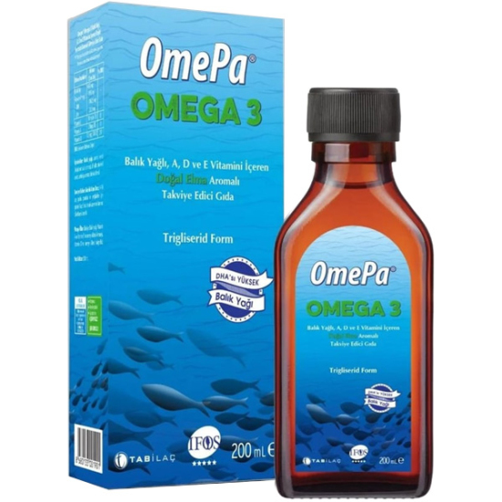 Omepa Omega 3 Doğal Elma Aromalı 200 ML - 1