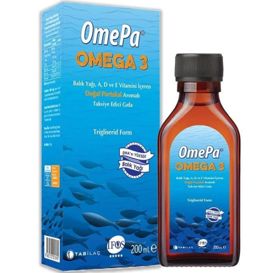 Omepa Omega 3 Doğal Portakal Aromalı 200 ML - 1