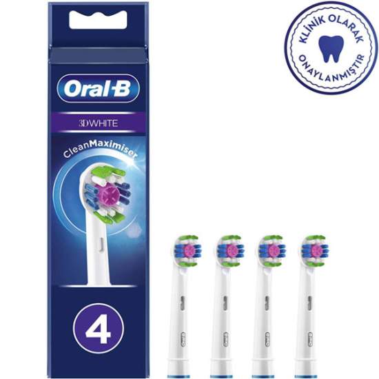Oral B 3D White Clean Maximiser Diş Fırçası Yedek Başlığı 4'lü - 1