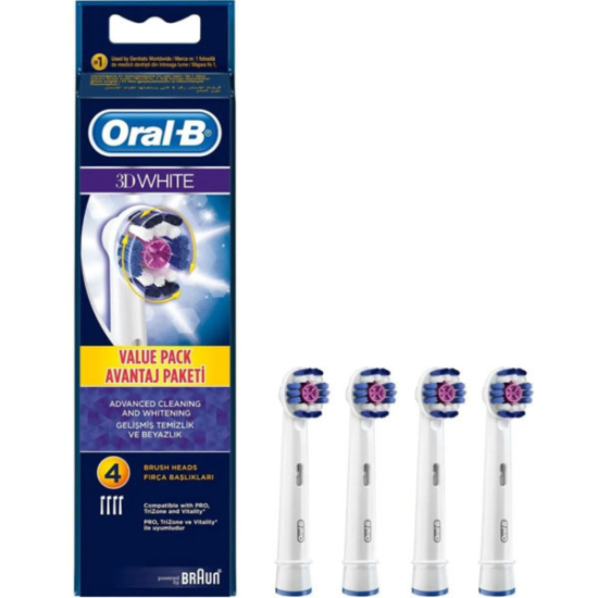 Oral B 3D White Diş Fırçası Yedek Başlığı 4'lü - 1