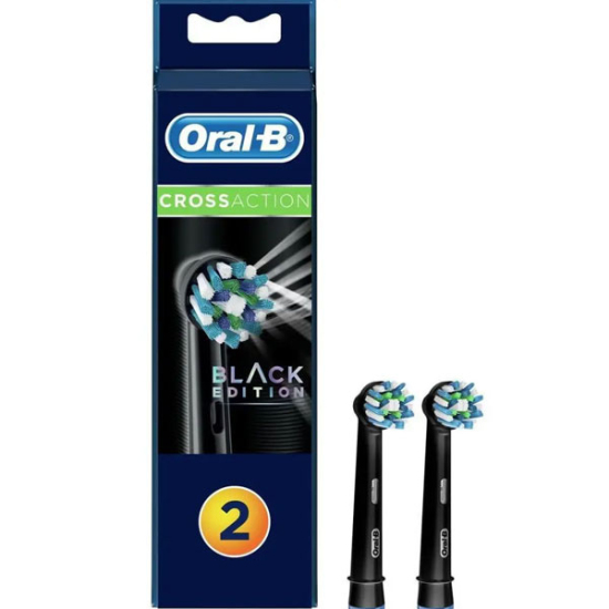 Oral B Cross Action Black Edition Diş Fırçası Yedek Başlık 2'li - 1