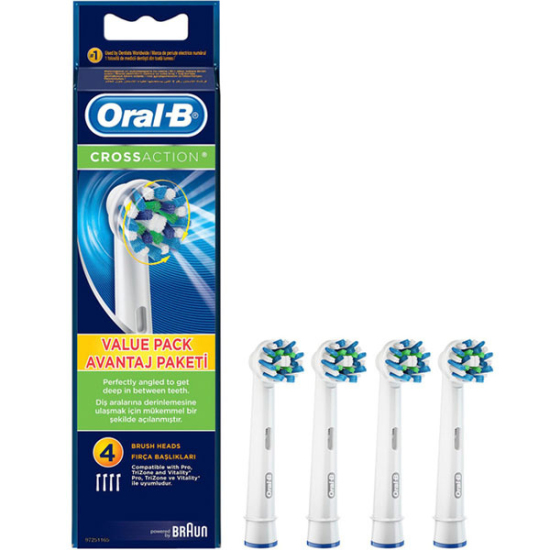 Oral B Cross Action Diş Fırçası Yedek Başlık 4'lü - 1