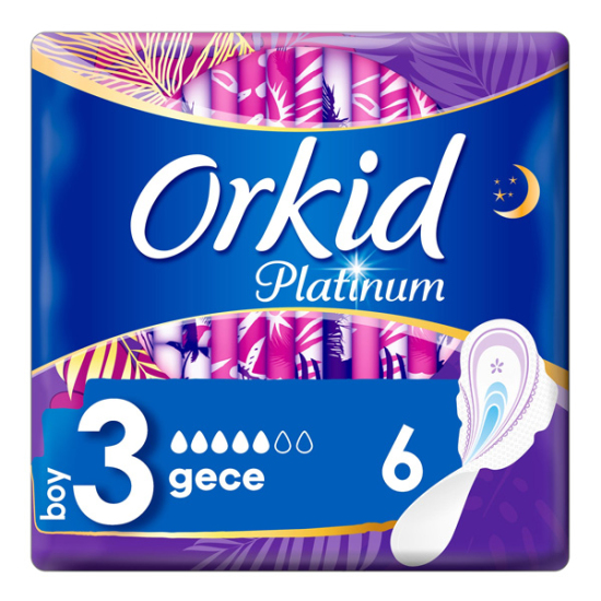 Orkid Platinum Hijyenik Ped Gece 6 Adet - 1