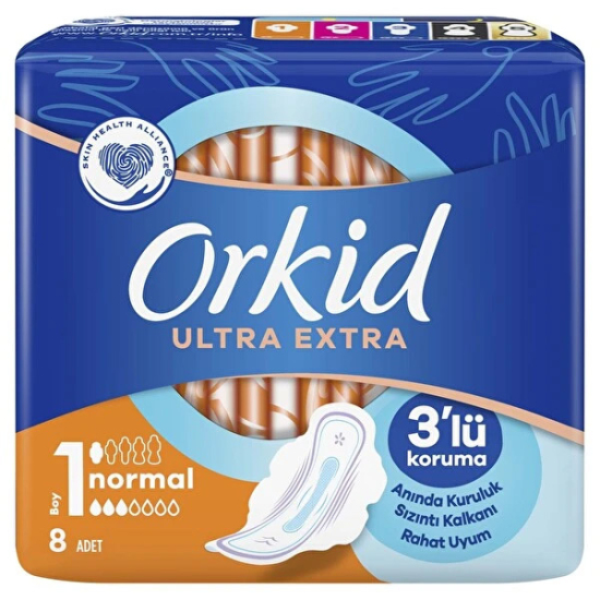 Orkid Ultra Extra Hijyenik Ped Normal 8 Adet - 1