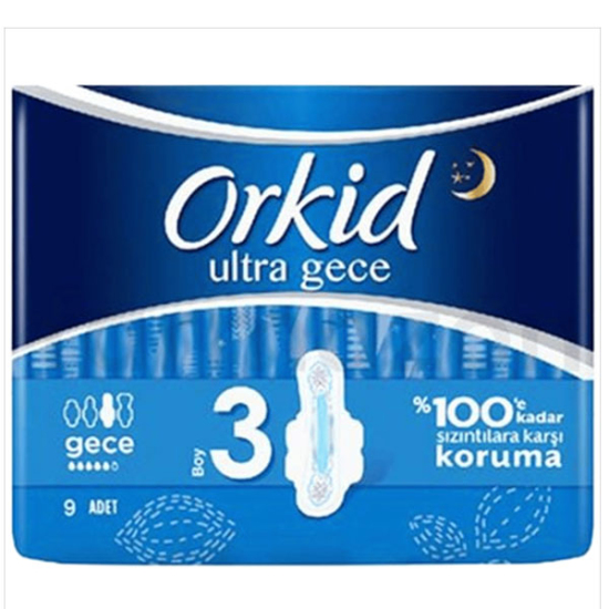 Orkid Ultra Hijyenik Ped Gece 3 Boy 9 Adet - 1