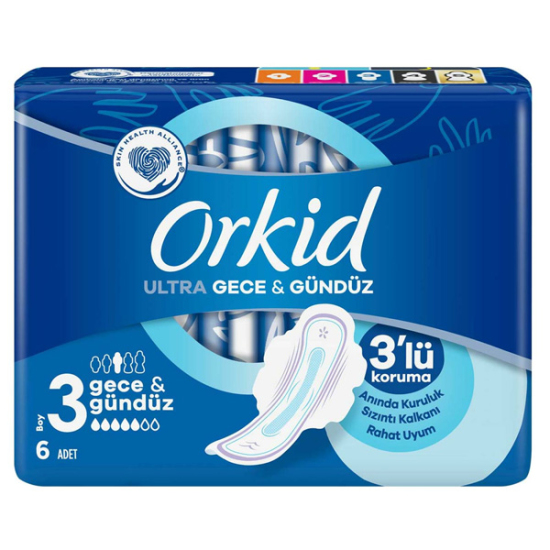 Orkid Ultra Tekli Gece Gündüz 3 Boy 6 Adet - 1