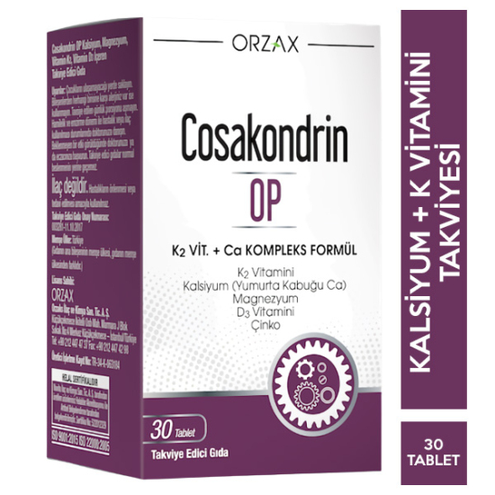 Orzax Cosakondrin OP 30 Kapsül Kalsiyum Takviyesi - 1