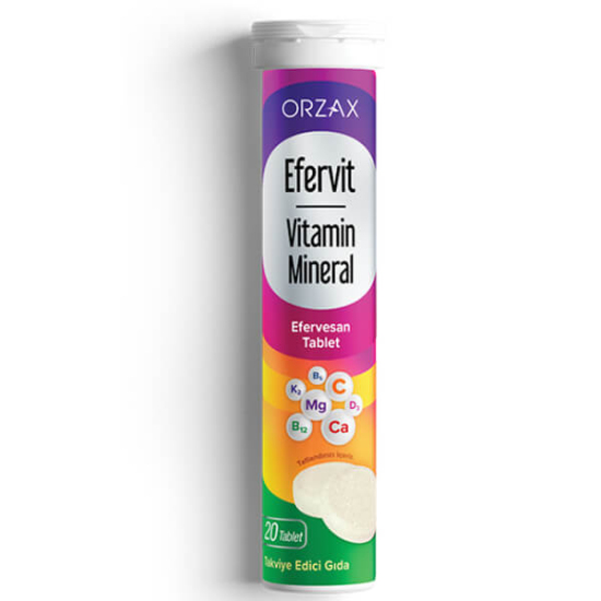 Orzax Efervit Multivitamin ve Mineral 20 Tablet - 1