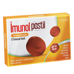 Orzax İmunol Portakal Aromalı 12 Pastil - Orzax
