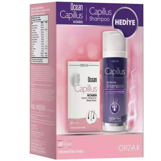 Orzax Ocean Capillus Woman 60 Tablet Capillus Şampuan 200 ml Hediyeli - 1