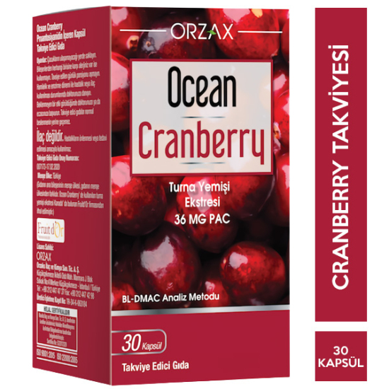 Orzax Ocean Cranberry Turna Yemişi Ekstresi 30 Tablet - 1
