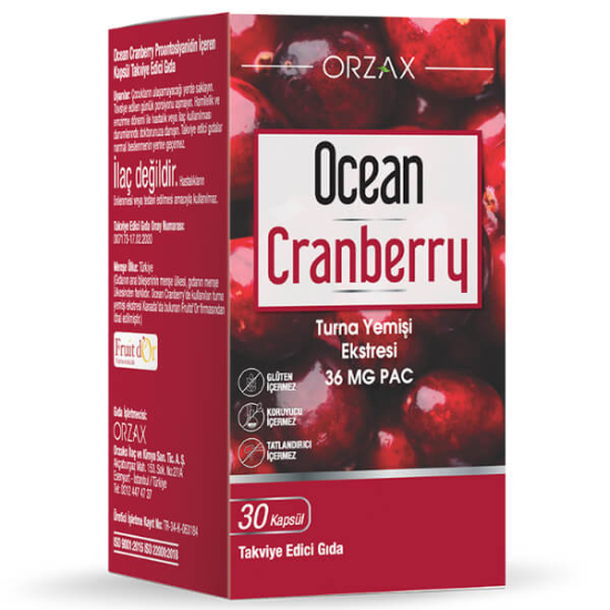 Orzax Ocean Cranberry Turna Yemişi Ekstresi 30 Tablet - 1