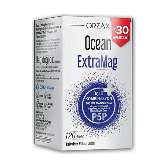 Orzax Ocean Extramag 120 Tablet Magnezyum Takviyesi - 1