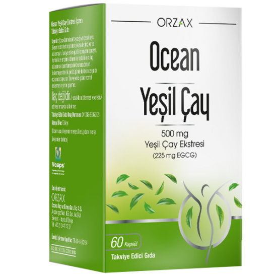 Orzax Ocean Green Tea 500 ML Yeşil Çay Ekstresi 60 Kapsül - 1