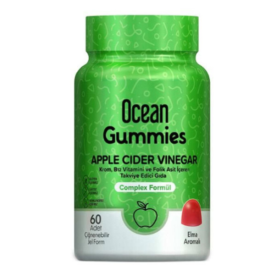 Orzax Ocean Gummies Apple Cider Vinegar 60 Çiğneme Form - 1