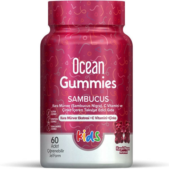 Orzax Ocean Gummies Sambucus 60 Adet Çiğnenebilir Jel Form - 1