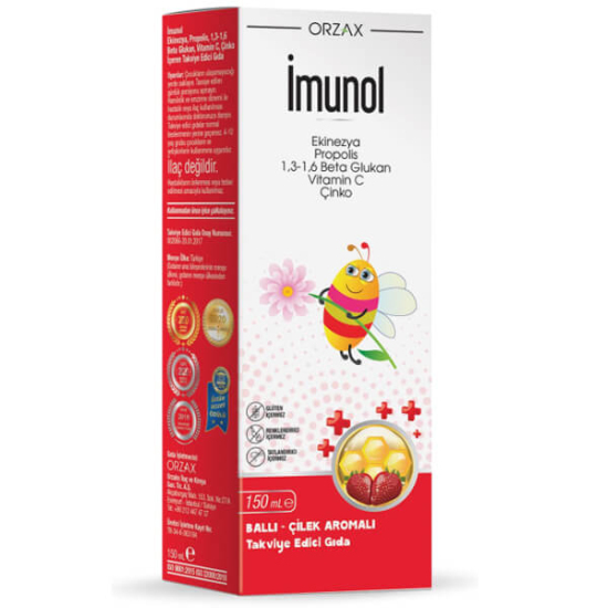 Orzax İmunol Şurup 150 ml Ballı Çilek Aromalı - 1