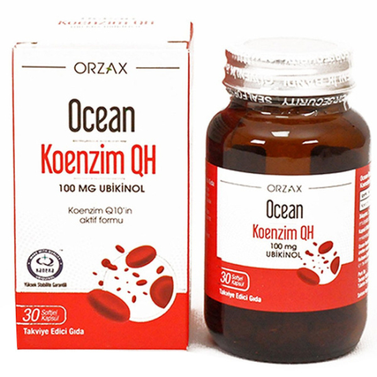 Orzax Ocean Koenzim QH 100 mg 30 Kapsül Ubiquinol Gıda Takviyesi - 2