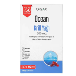 Orzax Ocean Krill Oil 500 mg 45 Kapsül - Orzax