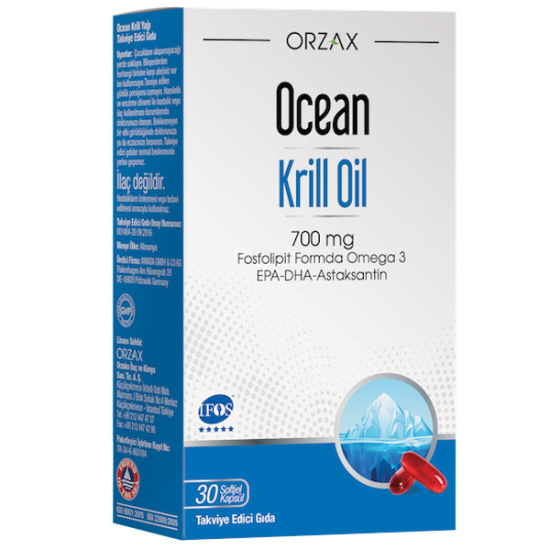 Orzax Ocean Krill Oil 700 mg 30 Kapsül Gıda Takviyesi - 1