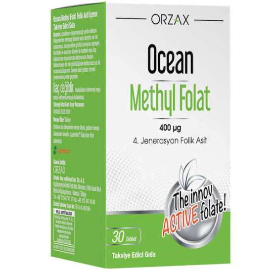 Orzax Ocean Methyl Folat 30 Tablet - 1