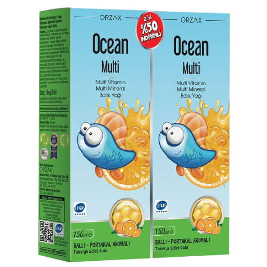 Orzax Ocean Multi Şurup 150 ml - 1 Alana 1 Bedava - 1