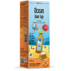 Orzax Ocean Omega 3 Balık Yağı Şurubu 150 ML Portakal Aromalı - Orzax