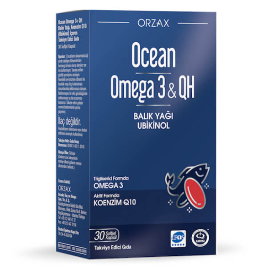 Orzax Ocean Omega 3 QH 30 Kapsül - 1