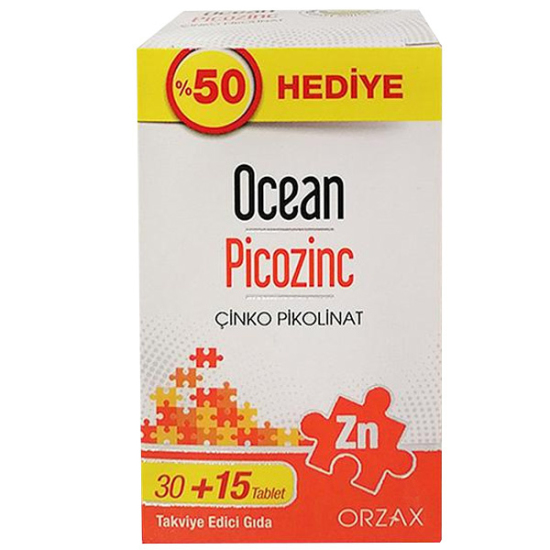 Orzax Ocean Picozinc Takviye Edici Gıda 45 Tablet - 1