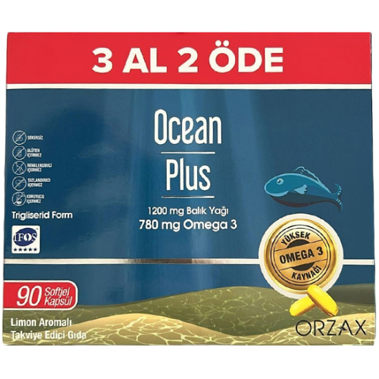 Orzax Ocean Plus Omega 3 1200 Mg 3x30 Soft jel - 1