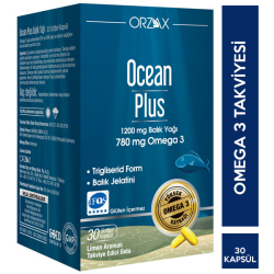 Orzax Ocean Plus Omega 3 1200 Mg 30 Soft jel Balık Yağı - Orzax