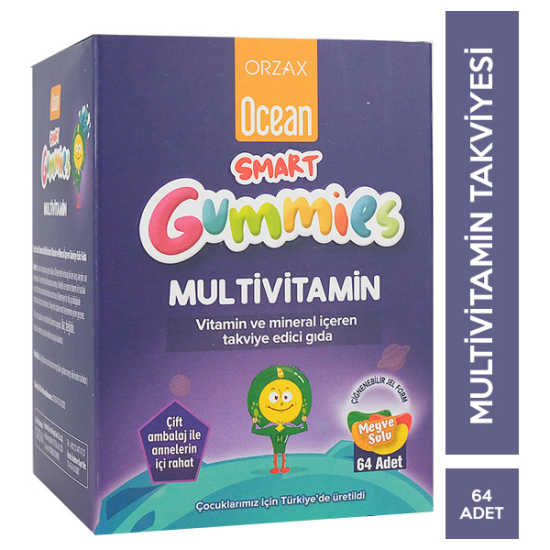 Orzax Ocean Smart Gummies Multivitamin Meyve Sulu Jel 64 Adet - 1