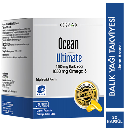 Orzax Ocean Ultimate 30 Kapsül Omega 3 Takviyesi - 1