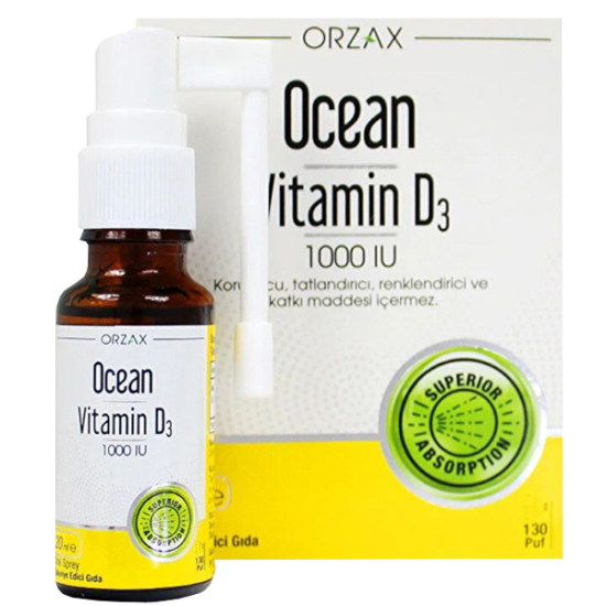 Orzax Ocean Vitamin D3 Sprey 1000 IU 20 ML - 2