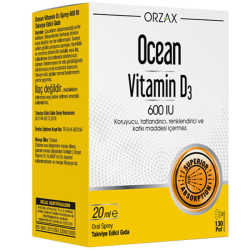 Orzax Ocean Vitamin D3 Sprey 600 IU 20 ML - Orzax