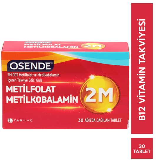 Osende 2m Metilfolat Metilkobalamin 30 Tablet Gıda Takviyesi - 1
