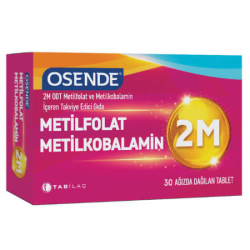 Osende 2m Metilfolat Metilkobalamin 30 Tablet - Tab İlaç