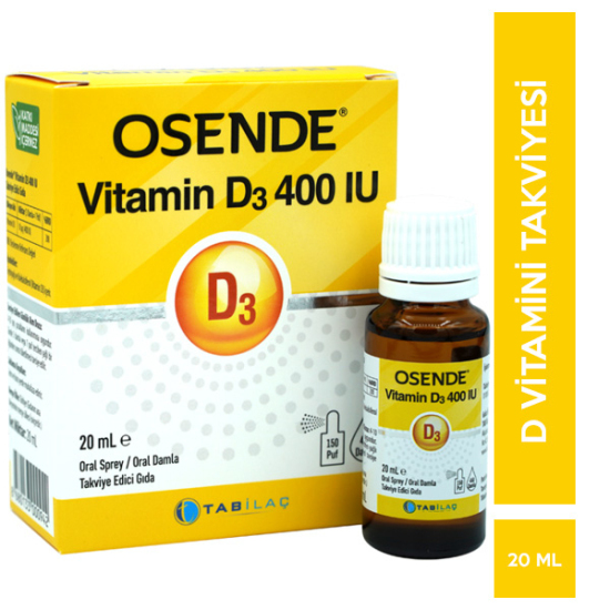 Osende Vitamin D3 400 IU Damla Sprey 20 ml - 1