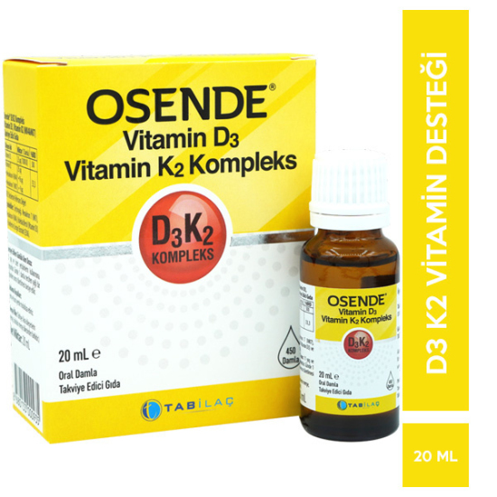 Osende Vitamin D3K2 Kompleks Damla 20 ML D3 K2 Vitamini - 1