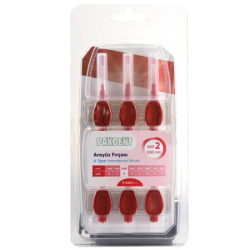 Pakdent Arayüz Fırçası 0,5 mm 6 lı Kırmızı - Pakdent