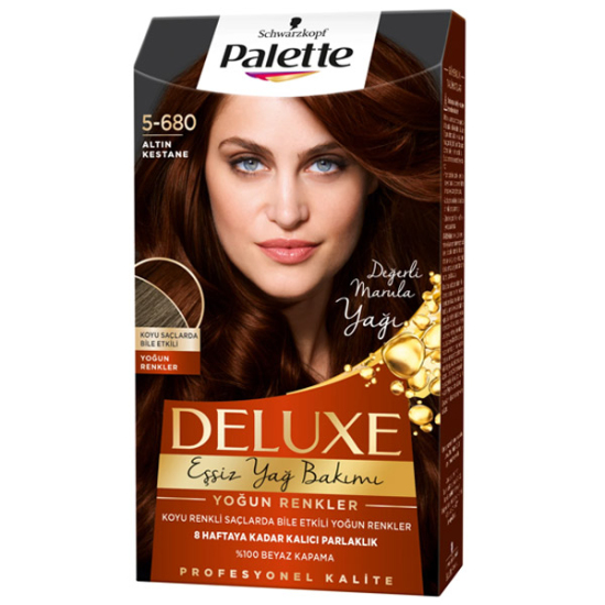 Palette Deluxe 5.680 Altın Kestane Saç Boyası - 1